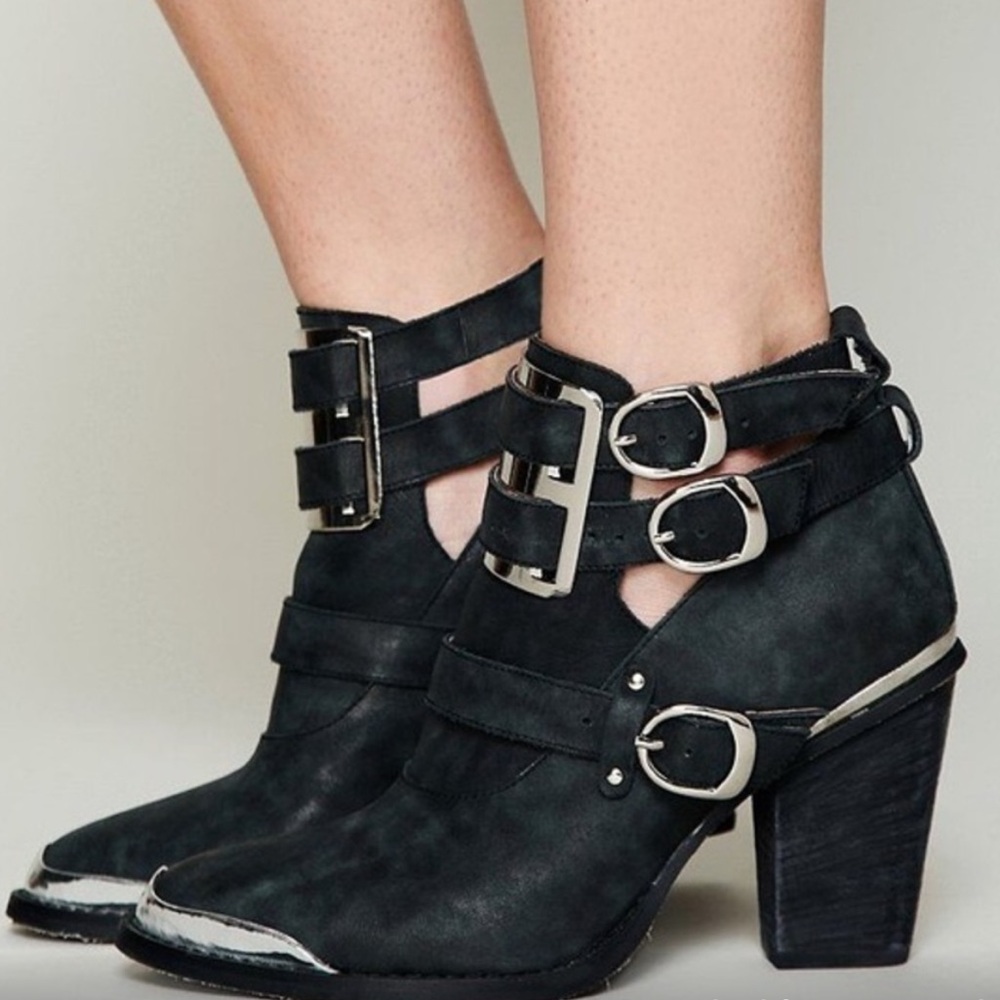Free People Jeffrey Campbell Hyatt Strappy Ankle Boots